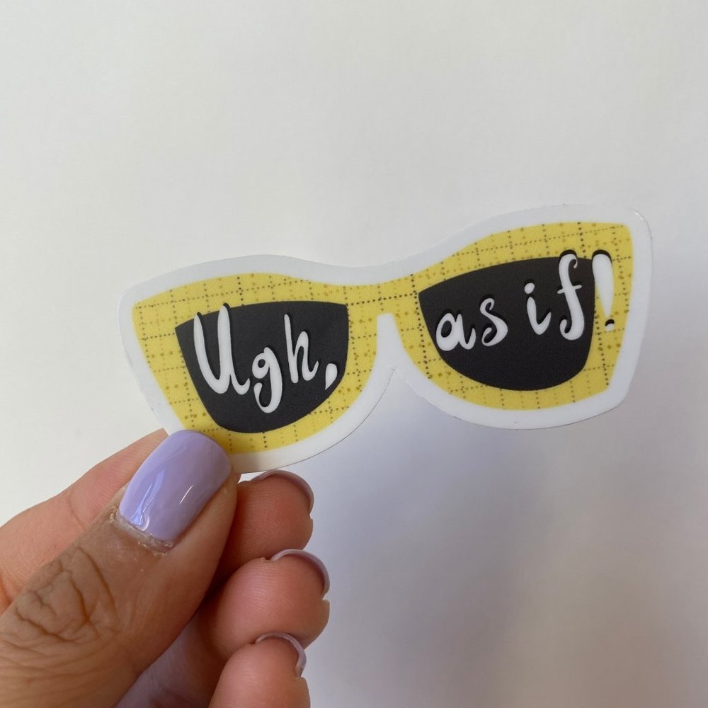 As If Clueless Inspired Sunglasses Matte Sticker - Picture 3 of 3